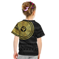 Sankofa Bird Kid T Shirt Adinkra Symbols - Gold Version