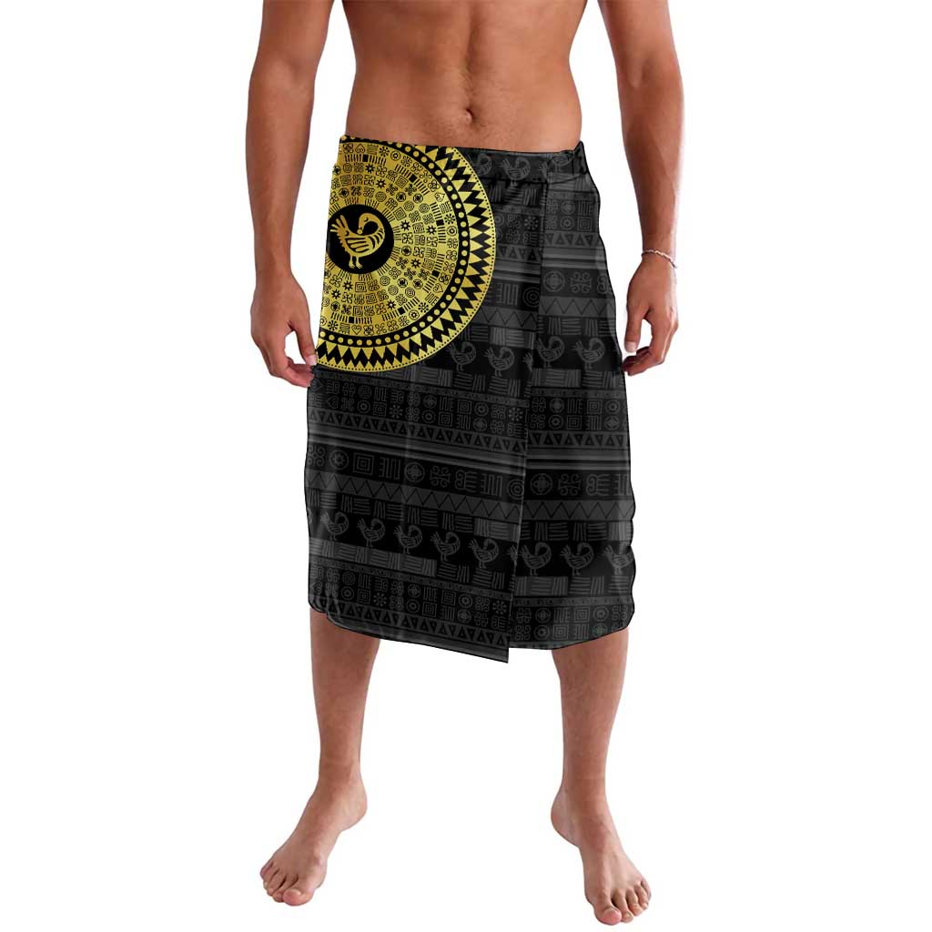 Sankofa Bird Lavalava Adinkra Symbols - Gold Version