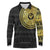 Sankofa Bird Long Sleeve Polo Shirt Adinkra Symbols - Gold Version