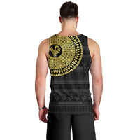 Sankofa Bird Men Tank Top Adinkra Symbols - Gold Version