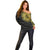 Sankofa Bird Off Shoulder Sweater Adinkra Symbols - Gold Version