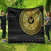 Sankofa Bird Quilt Adinkra Symbols - Gold Version