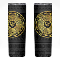 Sankofa Bird Skinny Tumbler Adinkra Symbols - Gold Version