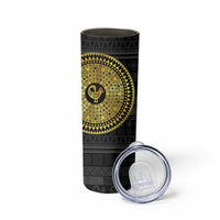 Sankofa Bird Skinny Tumbler Adinkra Symbols - Gold Version