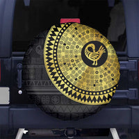 Sankofa Bird Spare Tire Cover Adinkra Symbols - Gold Version