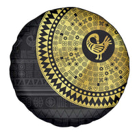 Sankofa Bird Spare Tire Cover Adinkra Symbols - Gold Version
