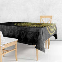 Sankofa Bird Tablecloth Adinkra Symbols - Gold Version