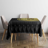 Sankofa Bird Tablecloth Adinkra Symbols - Gold Version