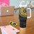 Sankofa Bird Tumbler With Handle Adinkra Symbols - Gold Version