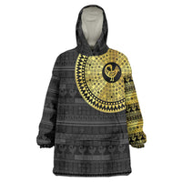 Sankofa Bird Wearable Blanket Hoodie Adinkra Symbols - Gold Version