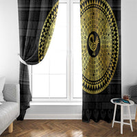 Sankofa Bird Window Curtain Adinkra Symbols - Gold Version