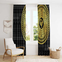 Sankofa Bird Window Curtain Adinkra Symbols - Gold Version