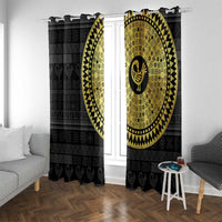 Sankofa Bird Window Curtain Adinkra Symbols - Gold Version
