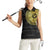 Sankofa Bird Women Sleeveless Polo Shirt Adinkra Symbols - Gold Version