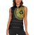 Sankofa Bird Women Sleeveless Polo Shirt Adinkra Symbols - Gold Version