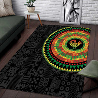 Sankofa Bird Adinkra Symbols Area Rug African Culture