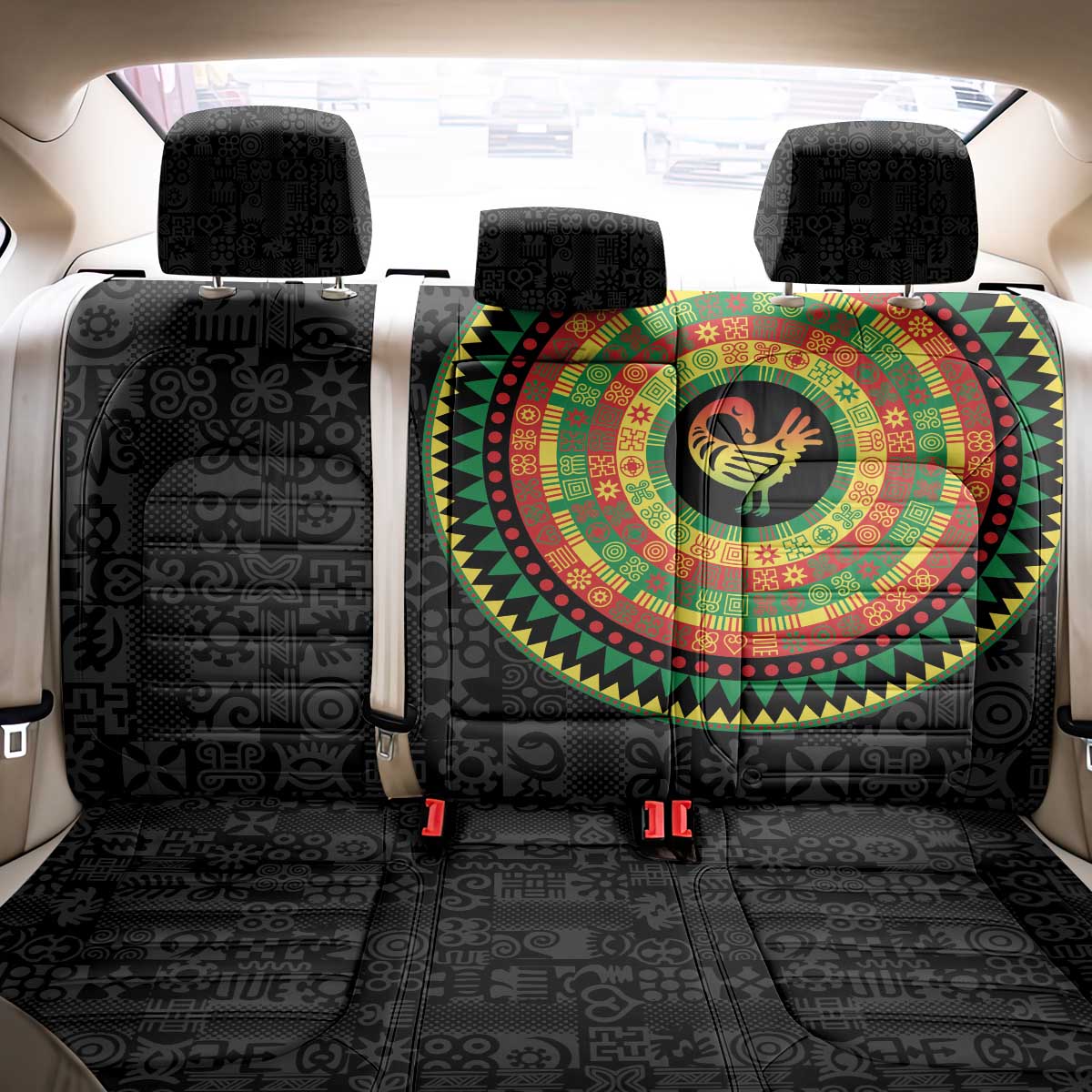 Sankofa Bird Adinkra Symbols Back Car Seat Cover African Culture