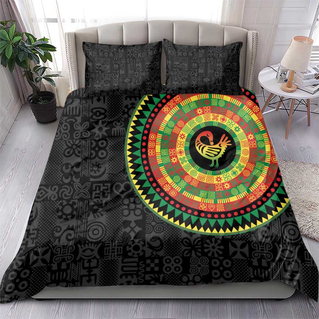 Sankofa Bird Adinkra Symbols Bedding Set African Culture