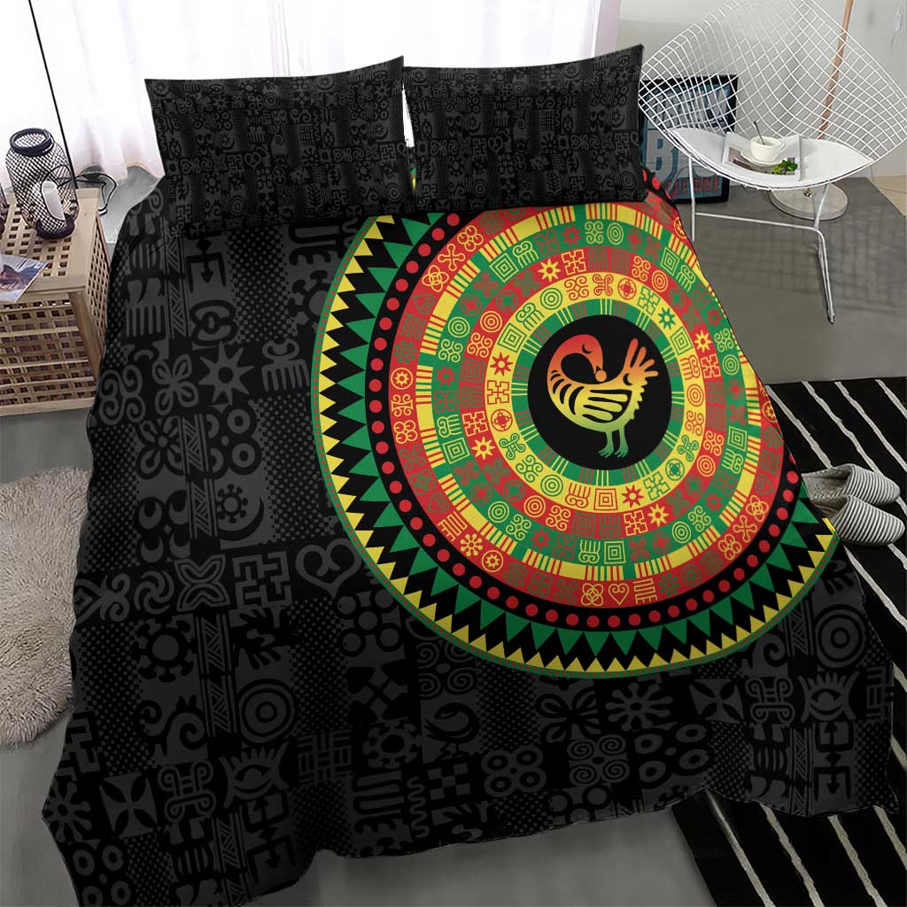 Sankofa Bird Adinkra Symbols Bedding Set African Culture