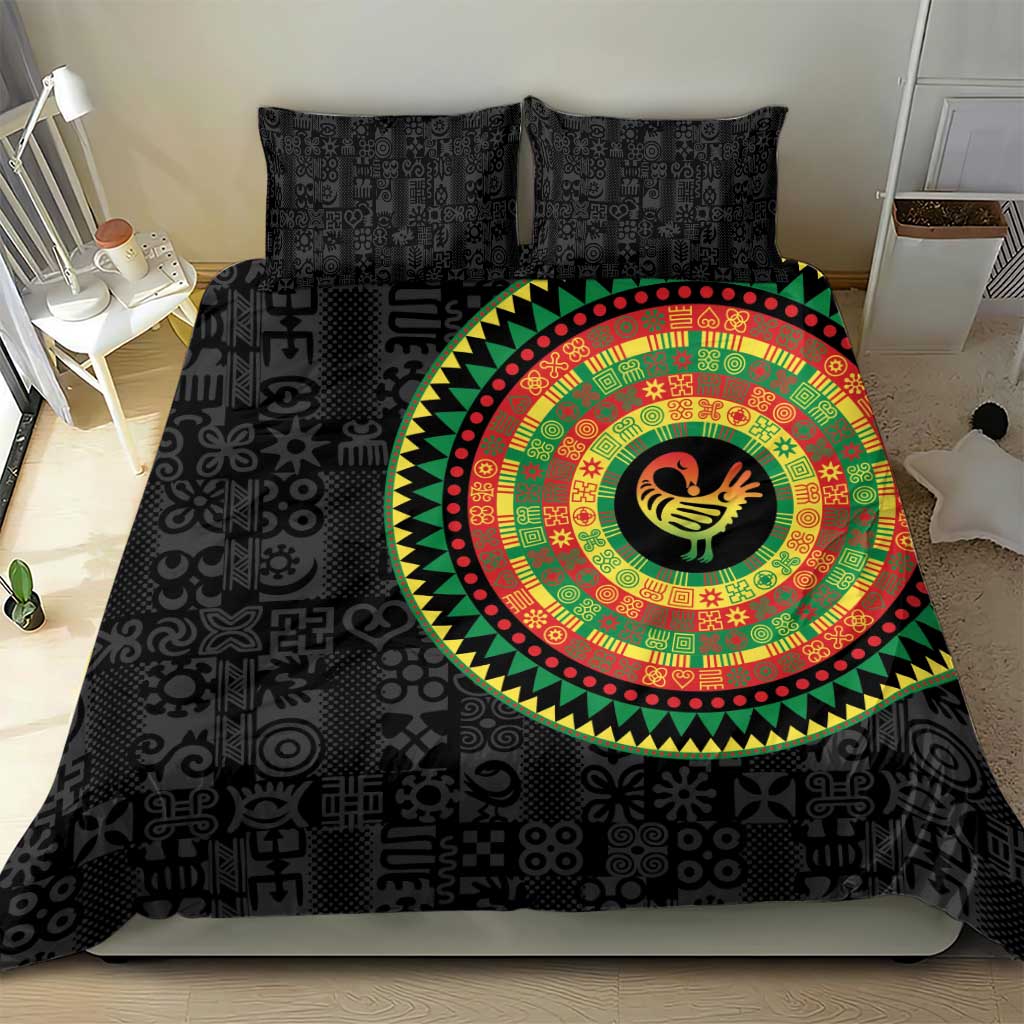 Sankofa Bird Adinkra Symbols Bedding Set African Culture