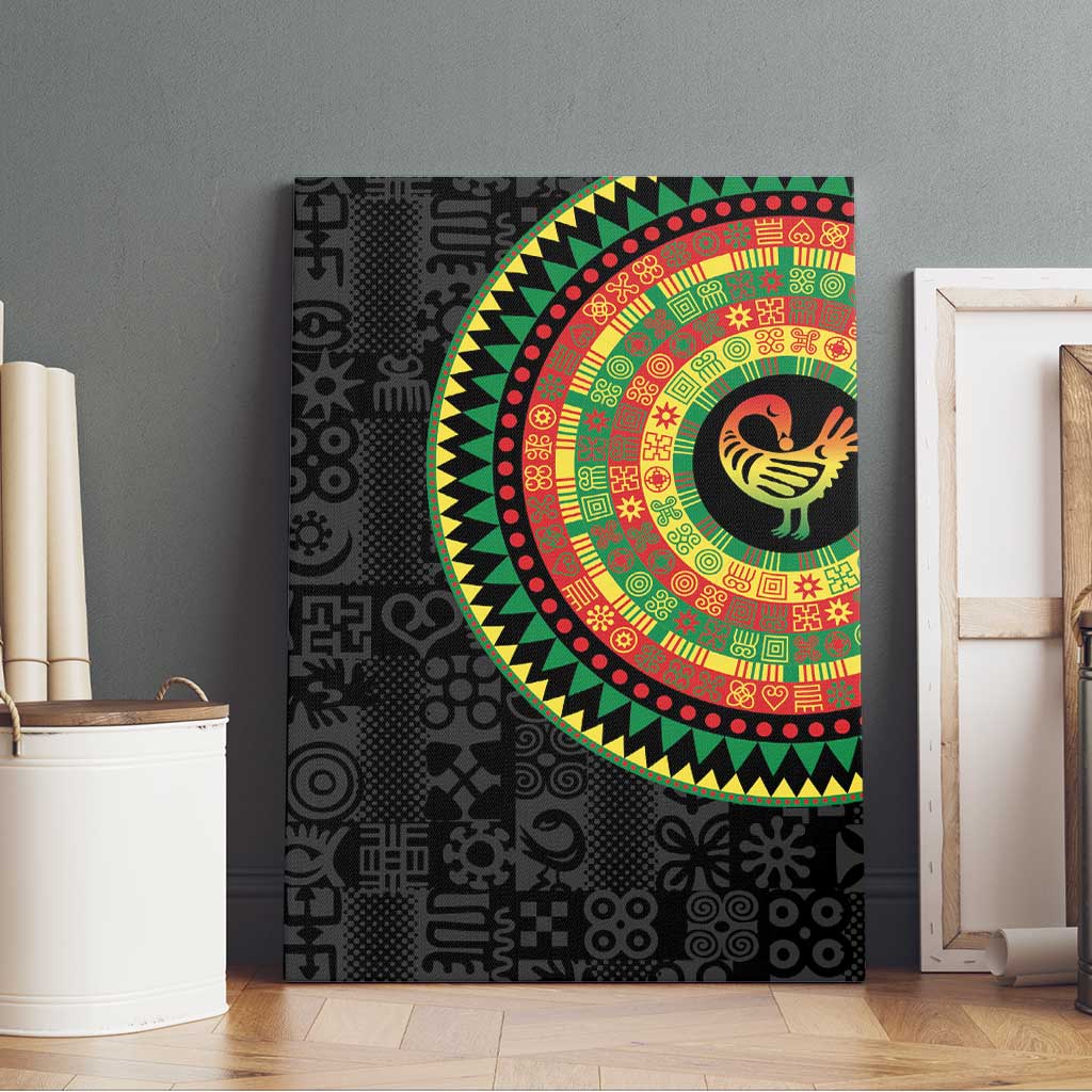 Sankofa Bird Adinkra Symbols Canvas Wall Art African Culture
