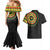 Sankofa Bird Adinkra Symbols Couples Matching Mermaid Dress and Hawaiian Shirt African Culture