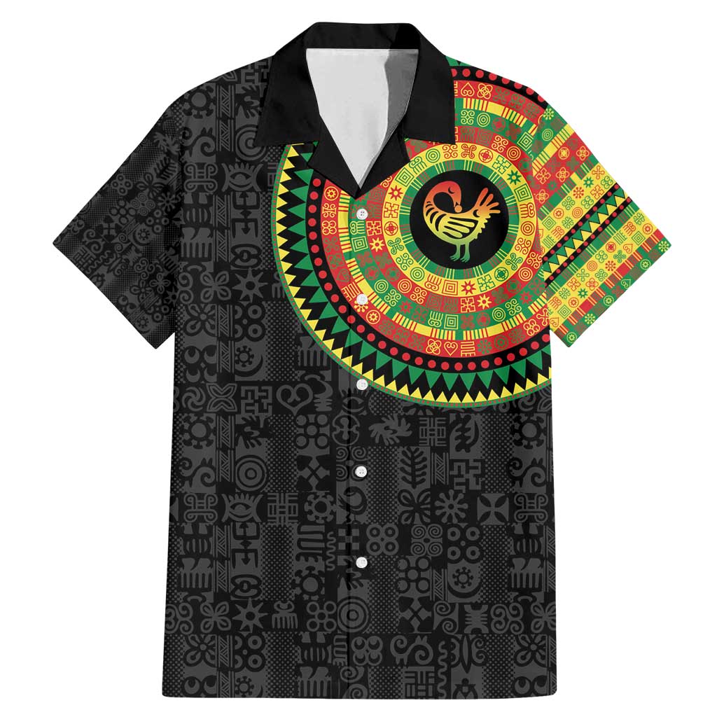 Sankofa Bird Adinkra Symbols Family Matching Mermaid Dress and Hawaiian Shirt African Culture
