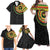 Sankofa Bird Adinkra Symbols Family Matching Off Shoulder Maxi Dress and Hawaiian Shirt African Culture