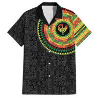 Sankofa Bird Adinkra Symbols Family Matching Off Shoulder Short Dress and Hawaiian Shirt African Culture