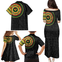 Sankofa Bird Adinkra Symbols Family Matching Puletasi and Hawaiian Shirt African Culture