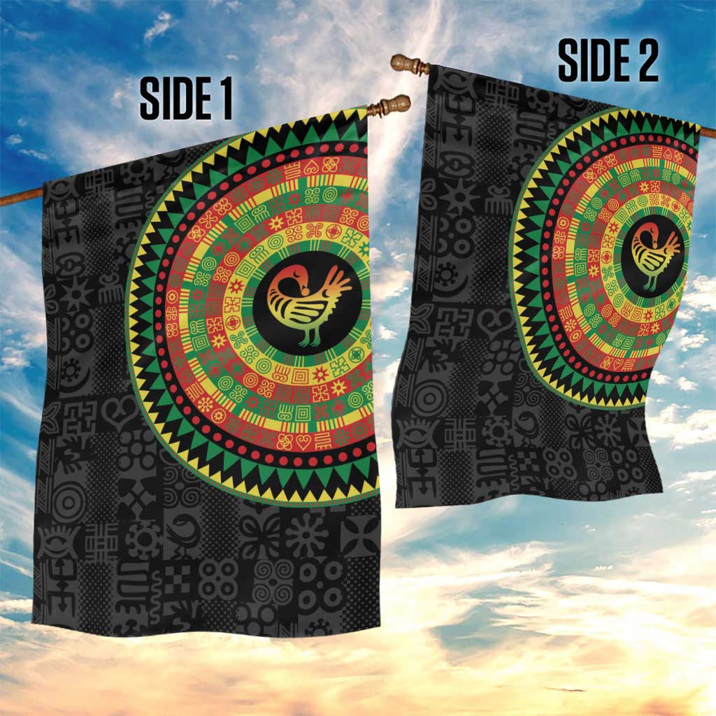 Sankofa Bird Adinkra Symbols Garden Flag African Culture