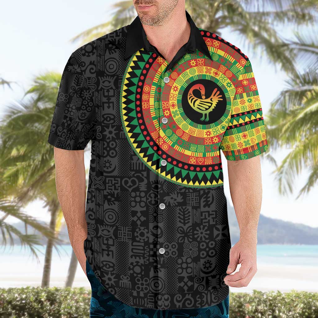 Sankofa Bird Adinkra Symbols Hawaiian Shirt African Culture