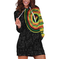 Sankofa Bird Adinkra Symbols Hoodie Dress African Culture