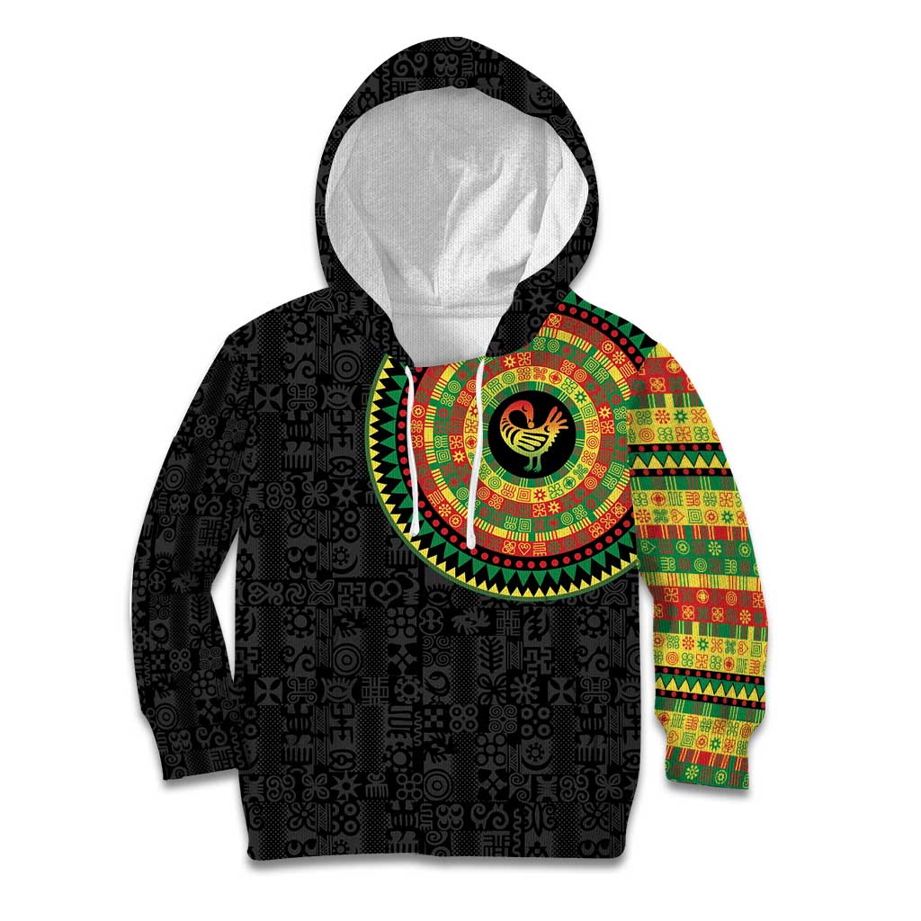 Sankofa Bird Adinkra Symbols Kid Hoodie African Culture