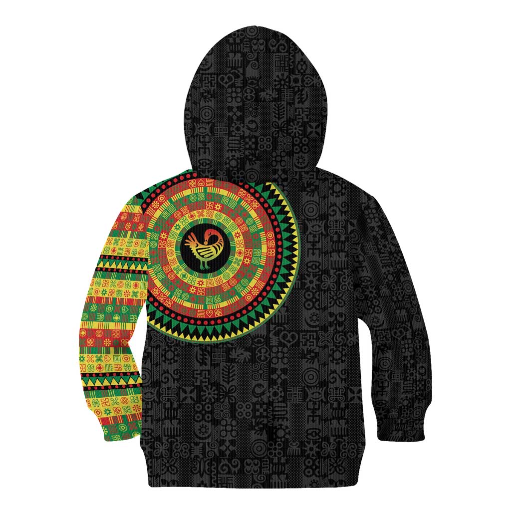 Sankofa Bird Adinkra Symbols Kid Hoodie African Culture