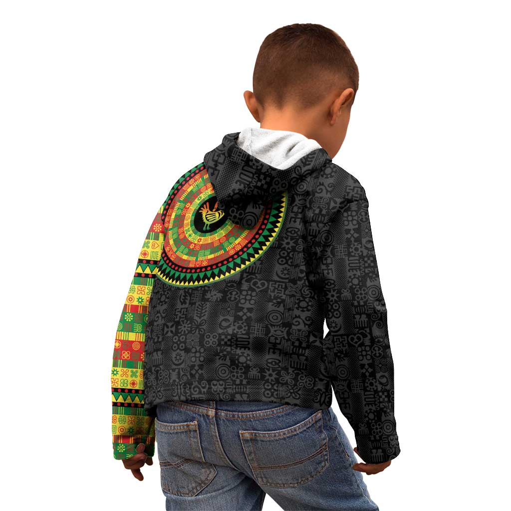 Sankofa Bird Adinkra Symbols Kid Hoodie African Culture