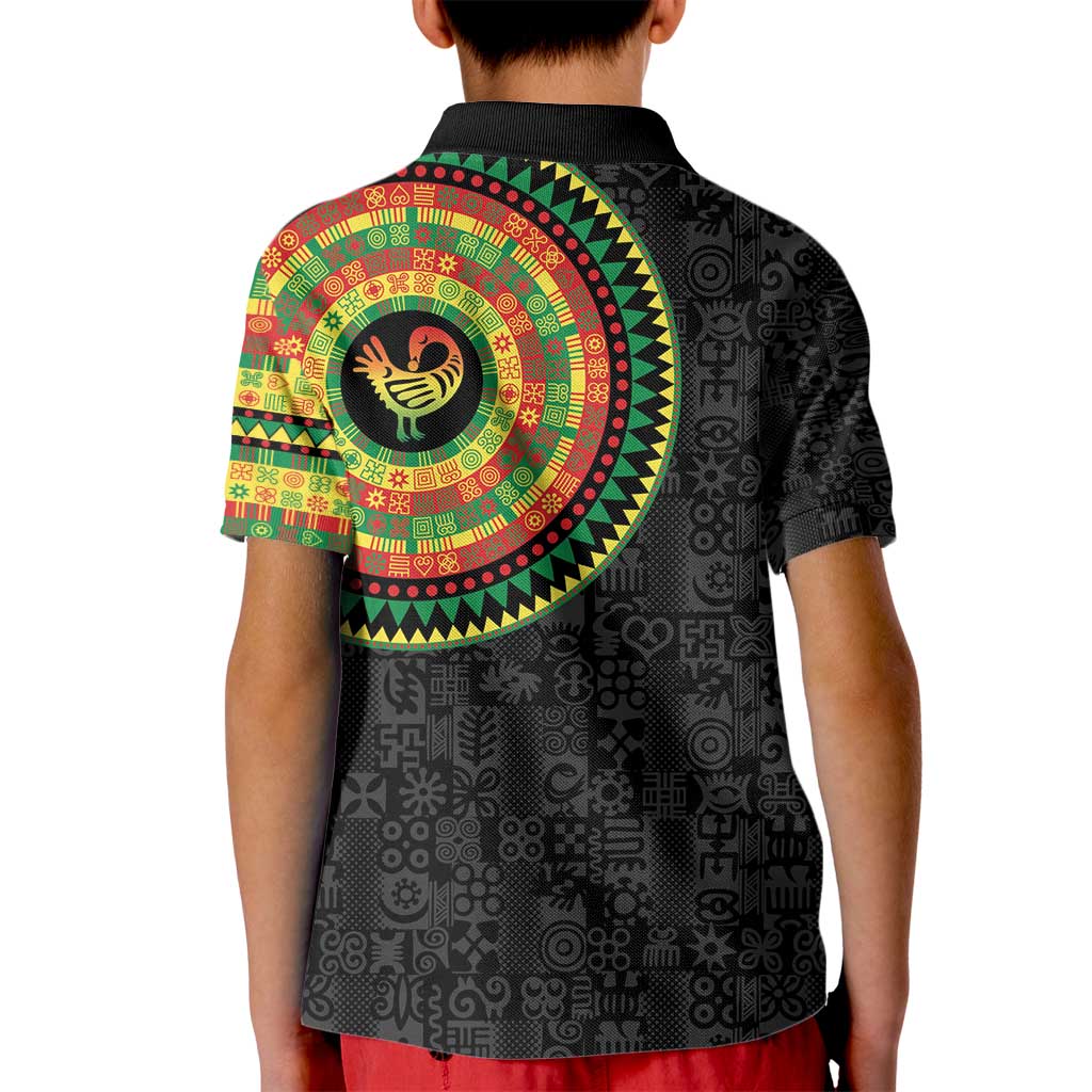 Sankofa Bird Adinkra Symbols Kid Polo Shirt African Culture