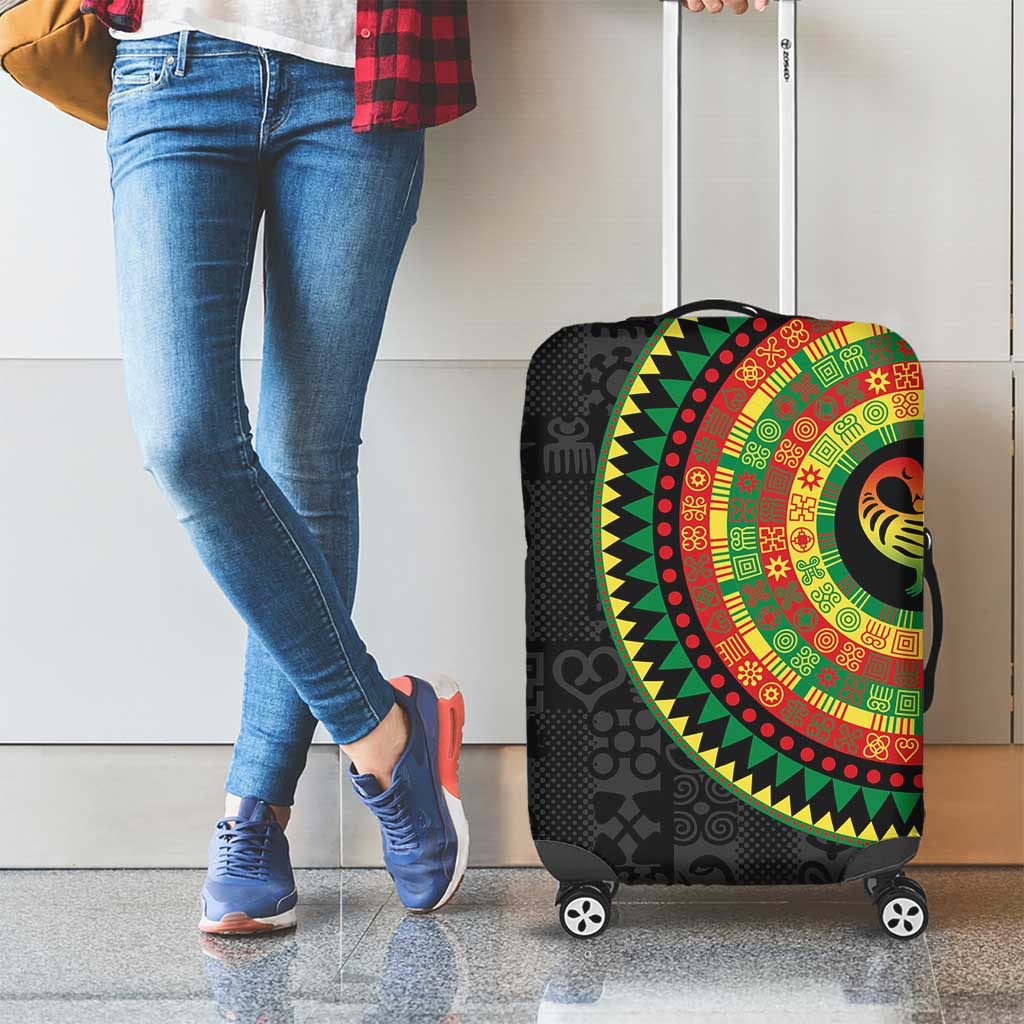 Sankofa Bird Adinkra Symbols Luggage Cover African Culture