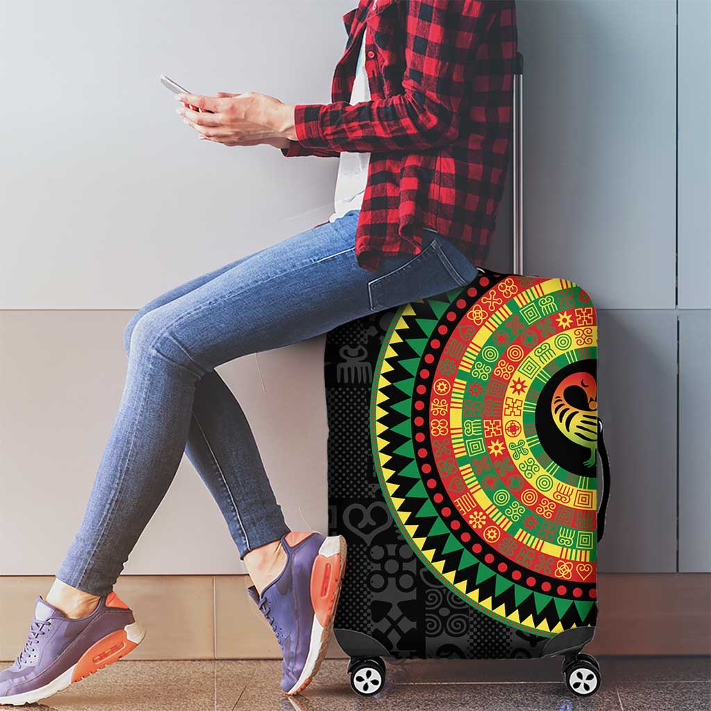 Sankofa Bird Adinkra Symbols Luggage Cover African Culture