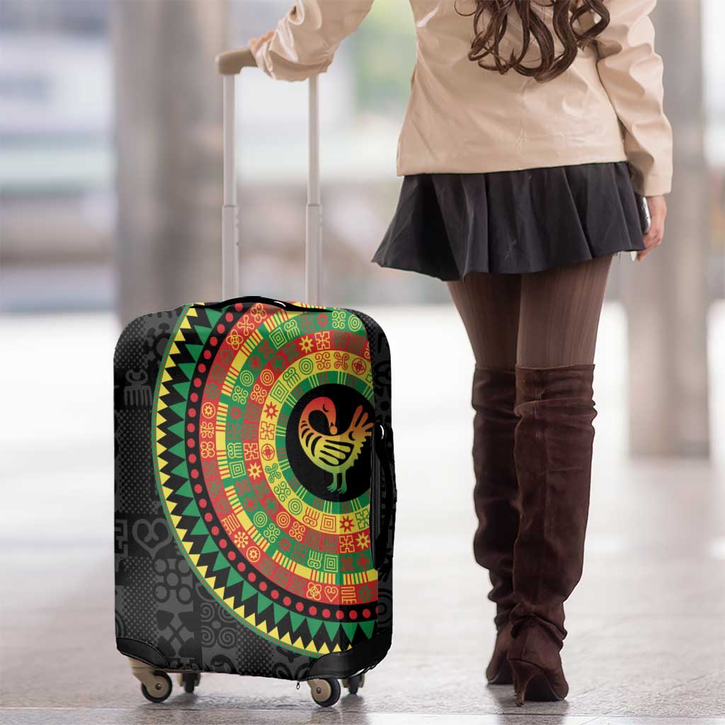 Sankofa Bird Adinkra Symbols Luggage Cover African Culture