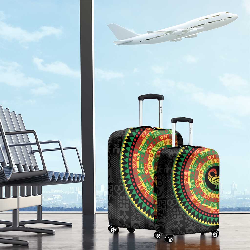 Sankofa Bird Adinkra Symbols Luggage Cover African Culture
