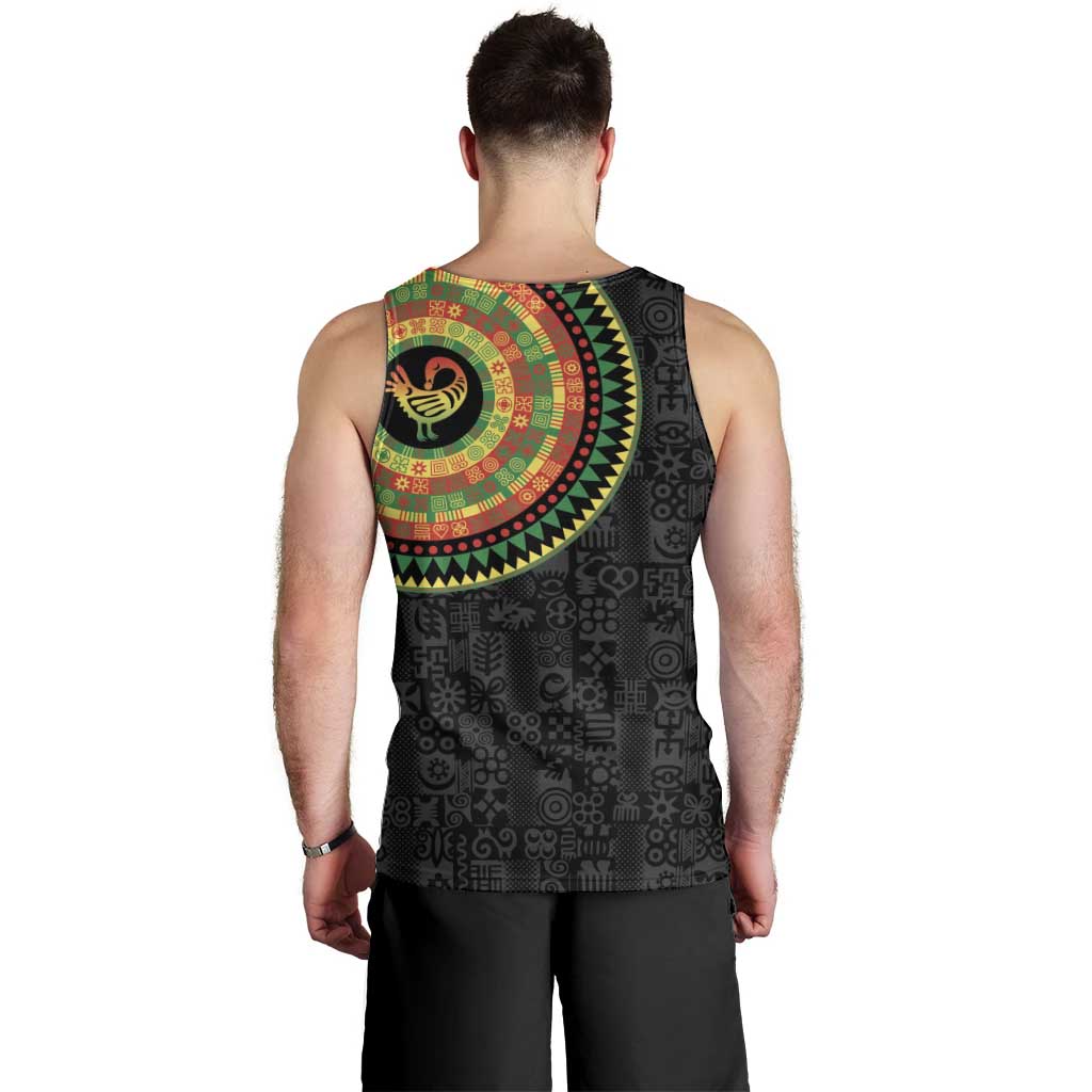 Sankofa Bird Adinkra Symbols Men Tank Top African Culture
