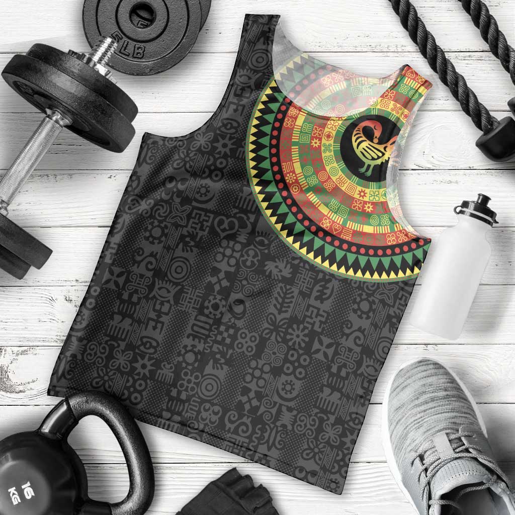 Sankofa Bird Adinkra Symbols Men Tank Top African Culture