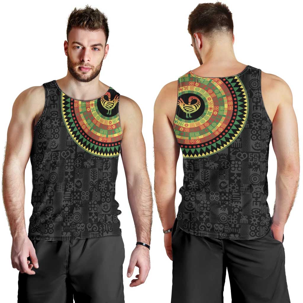 Sankofa Bird Adinkra Symbols Men Tank Top African Culture