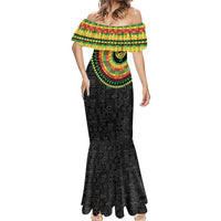 Sankofa Bird Adinkra Symbols Mermaid Dress African Culture