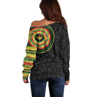 Sankofa Bird Adinkra Symbols Off Shoulder Sweater African Culture