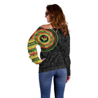 Sankofa Bird Adinkra Symbols Off Shoulder Sweater African Culture
