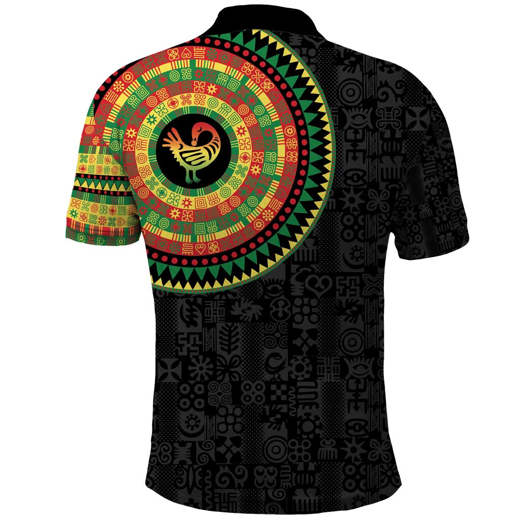 Sankofa Bird Adinkra Symbols Polo Shirt African Culture