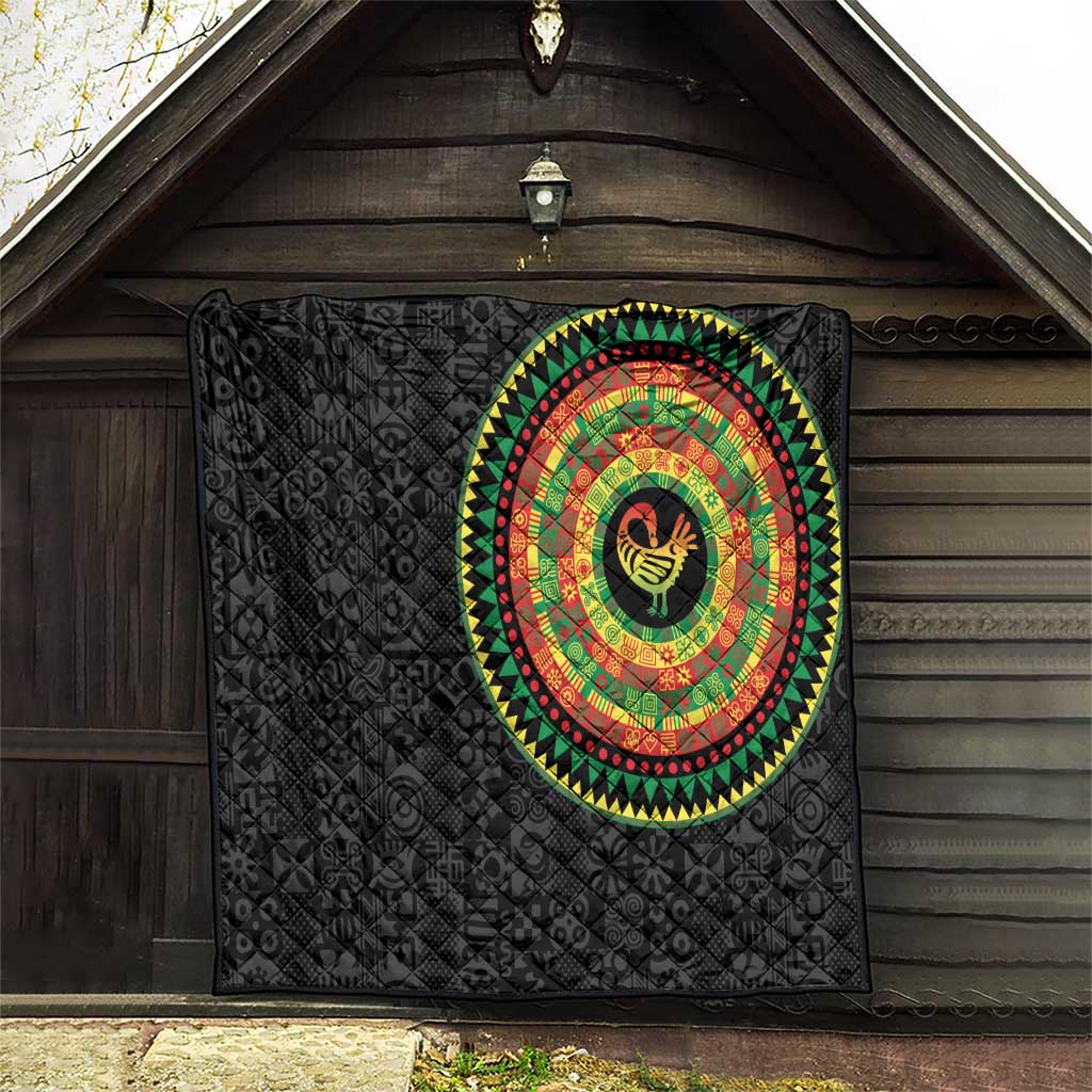 Sankofa Bird Adinkra Symbols Quilt African Culture