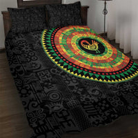 Sankofa Bird Adinkra Symbols Quilt Bed Set African Culture